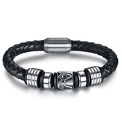 Stainless Steel Bracelet Magnetic Clasp Masonic Emblem