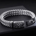 Gothic Men's Skull Head Bracelets Stainless Steel Ghost Chain Man Bracelet Punk Rock Skeleton Jewelry Gifts For