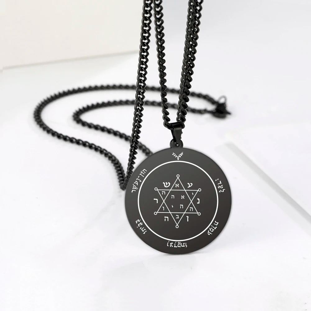 Solomon Seal Pendant Necklace — Stainless Steel