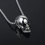 Horror Skull Head Pendant Men's Necklace New Fashion Sliding Metal Pendant Accessories Party Jewelry