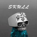 Skeleton Punk Men's Ring Rock Motorcycle Stainless Steel Ring Titanium Steel Casting Creative Gift