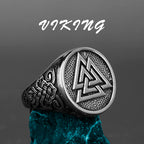 Nordic Viking Stainless Steel Ring Anchor Compass Tree of Life Viking Rune Wolf Men and Women Ring Jewelry Factory