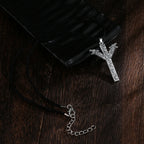Viking Rune Algiz Double Wolf Pendant — Stainless Steel