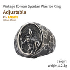 Spartacus Warriors sterling Silver Ring Male Spartan Warrior Fashion Jewelry