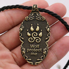 Wolf Head Triskelion Pendant Necklace — Zinc Alloy