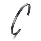 Cross Cuff Bangle Bracelet — Stainless Steel