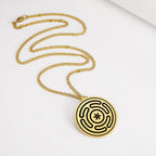 Strophalos of Hecate Wheel Pendant Necklace — Stainless Steel