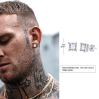 Iced Out Triangle Zircon Stud Earrings — SS
