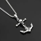 Skull Anchor Pendant — 316L Stainless Steel