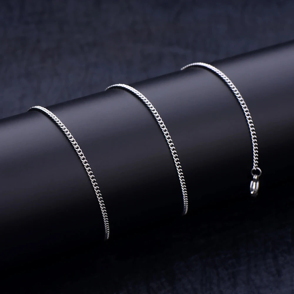 Minimal Side Chain Necklace 1.9mm — Stainless Steel