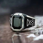 Sigil of Lucifer Satan Seal Ring Gothic Stainless Steel Signet Finger Rings Biker Punk Silver Color Jewelry Festival Gift