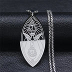 Occult Gold Chain Pendant Necklace