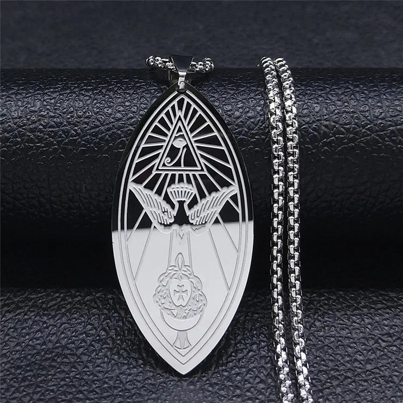 Occult Gold Chain Pendant Necklace