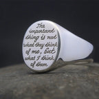Signet Letter Ring — 925 Silver