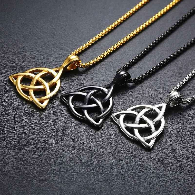Viking Celtic Triple Knot Pendant — Stainless Steel