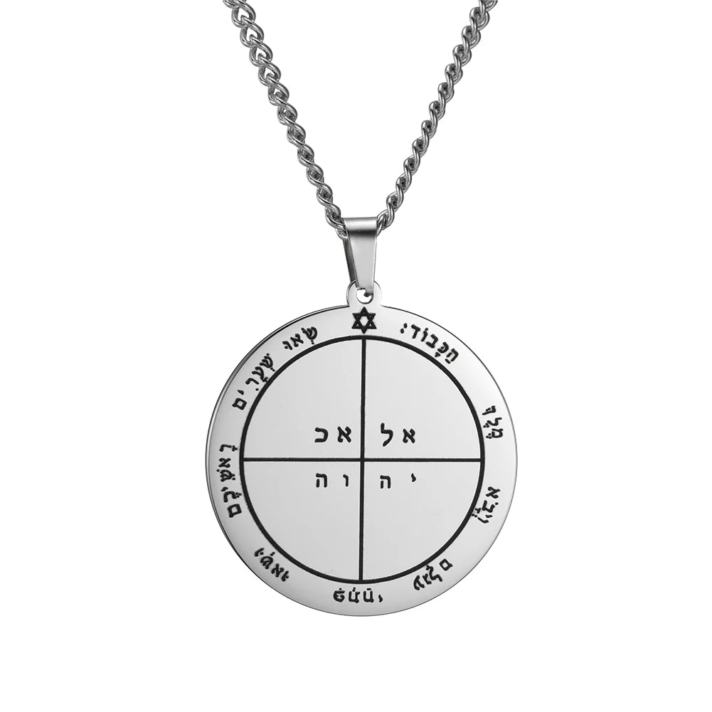 Key of Solomon Pentacle Pendant — Stainless Steel