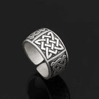 Antiquing Slavic Svarog Square Star Rus Amulet Goth Ancient Rings For Women Talisman Jewelry Pagan Men Ring