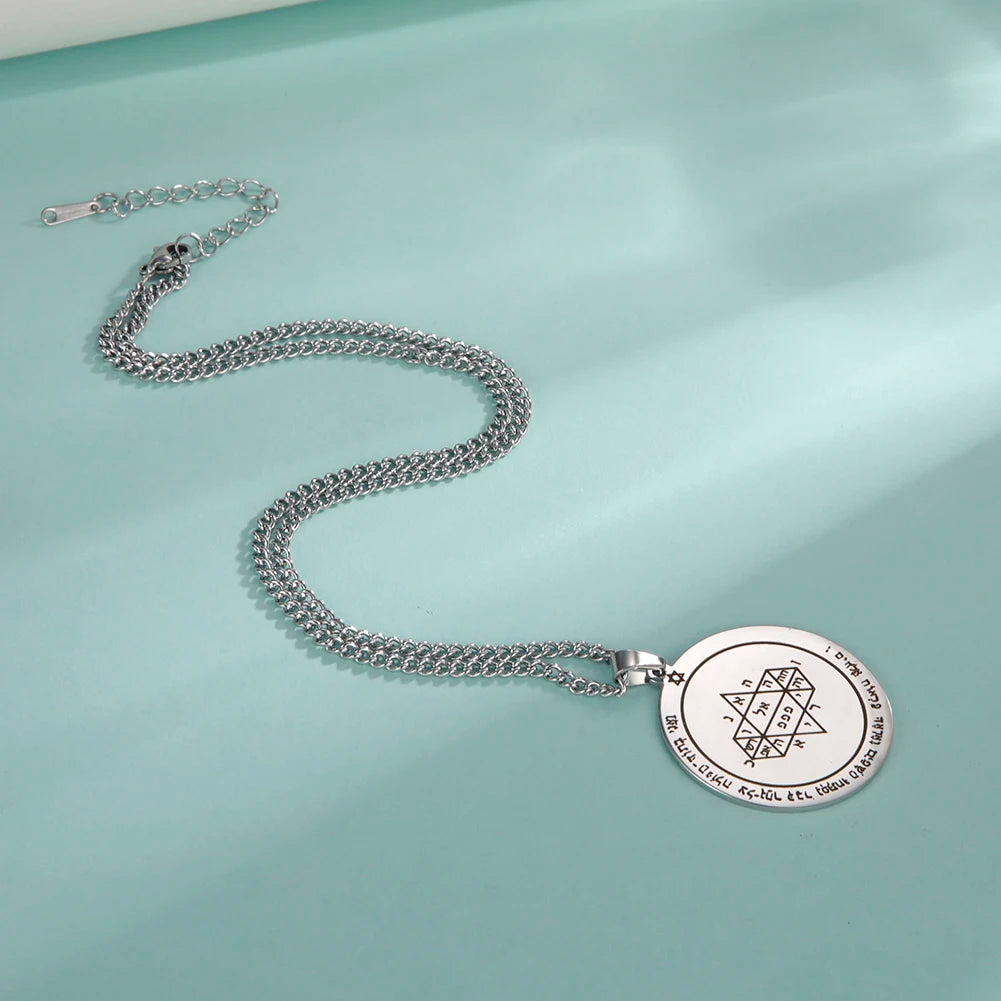 Solomon Seal Pendant Necklace — Stainless Steel