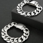 Massive Man Bracelet Men's Boys Matte 316l Stainless Steel 20MM Width Link Chain Bangle Man Wrist Bracelets On Hand