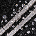 Iced Out Square Tennis Chain Choker Necklace — Copper Alloy