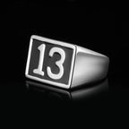 Punk rock Fashion Number Ring Man Style Stainless Steel Rings For women Retro Wedding Custom Jewelry OSR452