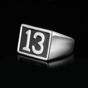Punk rock Fashion Number Ring Man Style Stainless Steel Rings For women Retro Wedding Custom Jewelry OSR452