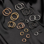 Minimal Huggie Hoop Earrings — Stainless Steel