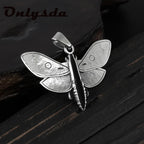 Cool Butterfly Skull Pattern Metal Pendant Necklace For Men Harajuku Vintage Punk Animal Gothic Choker Necklace Jewelry