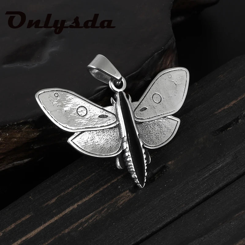 Cool Butterfly Skull Pattern Metal Pendant Necklace For Men Harajuku Vintage Punk Animal Gothic Choker Necklace Jewelry