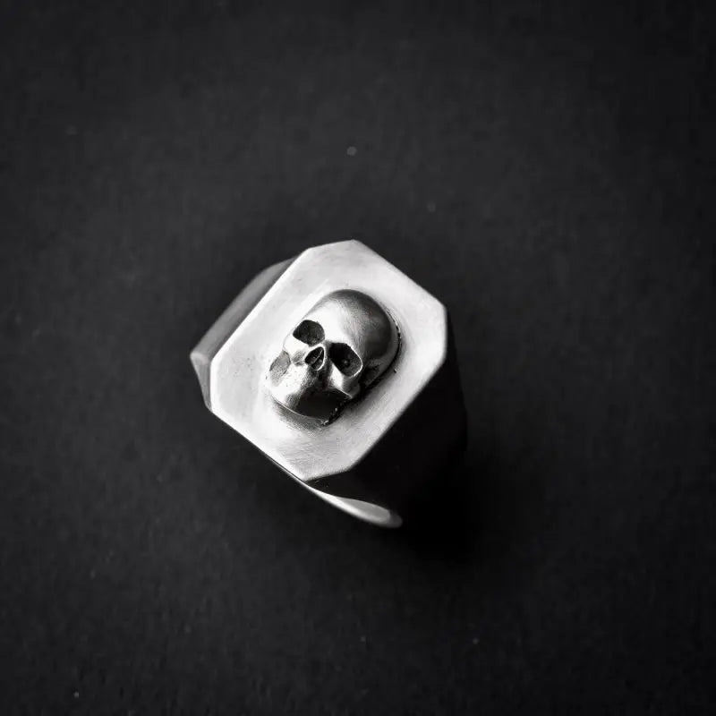 Men's Calvarium Skull Ring Gothic 316L Stainless Steel Biker Ring Motorcycle Band jewellery Party Gift OSR734