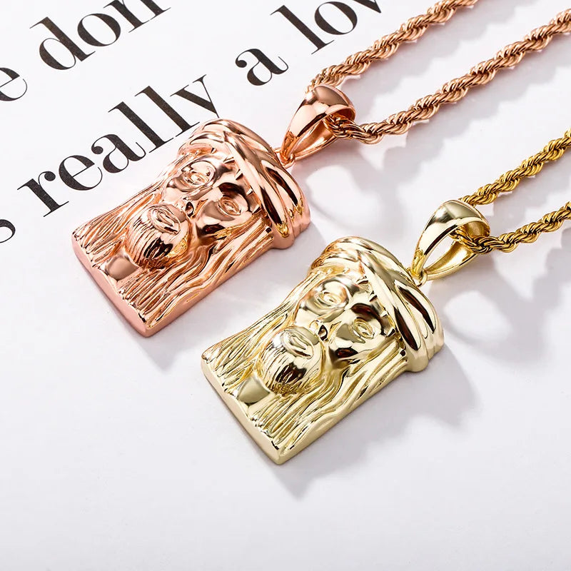 S925 Sterling Silver Jesus Piece Pendants Necklaces for Women Men Unisex Fashion Jewelry Drop Shipping