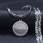 Crystal Lord's Prayer Cross Pendant — SS