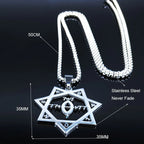 Silver Statement Pendant Necklace — Stainless Steel