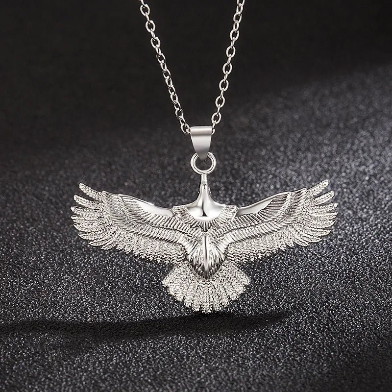 Eagle Pendant Necklace with Choker Chain