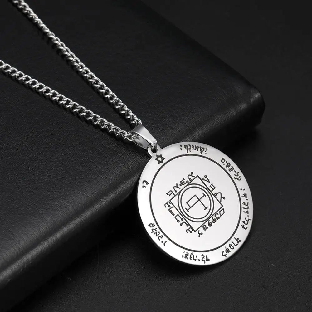 Key of Solomon Pentacle Pendant — Stainless Steel