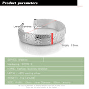 Vintage Wide Open Cuff Bangle Bracelet for Women — Silver-Tone