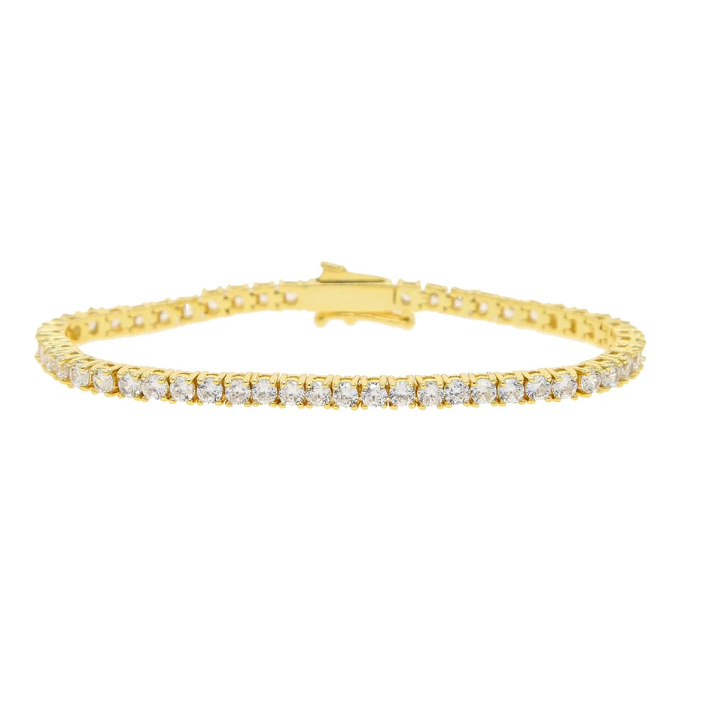 High Quality Iced Out Bling 5A Cubic Zirconia 3MM Tennis Chain Bracelet Hip Hop Mens Women Engagement Luxury Jewlery