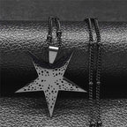 Statement Chain Pendant Necklace — Stainless Steel