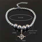 Band Beaded Bracelet — Stainless Steel