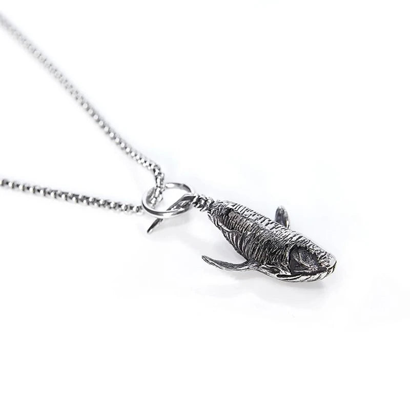 Charm Blue Whale Jumping Pendant Necklace Fashionable Men And Women Simple Necklace Sweater Chain Accessories Jewelry