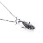 Charm Blue Whale Jumping Pendant Necklace Fashionable Men And Women Simple Necklace Sweater Chain Accessories Jewelry