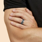 Twisted Rope Design Ring — Stainless Steel