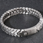 Brushed Man Bracelet for Men 12MM Matte Solid Stainless Steel Men's On Hand Bands Bracelets Male Jewelry Iron Mannen