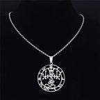 Satan Symbol Silver Pendant Necklace — Stainless Steel
