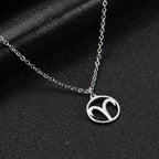 Cazador Zodiac Pendant Necklace for Women 12 Constellation Aries Pisces Gemini Chocher Stainless Steel Jewelry Gold Color Gifts