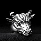 5 Styles Vintage Punk Wind Wolf Bull Ring Lizard Spartan Mask Rings Rock Hip Hop Men's Ring Jewelry Drop Shipping
