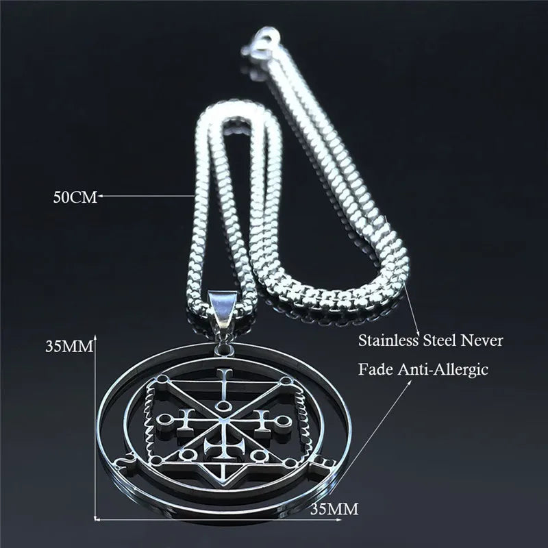 Sigil de Lucifer Ose Necklace — Stainless