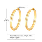 Minimal Huggie Hoop Earrings — Stainless Steel