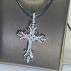 925 Silver Gothic Dark Cross Pendant