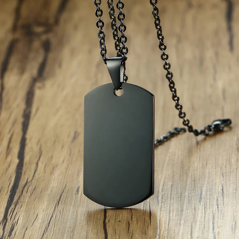 Vnox In the Darkest Hour When Demons Come Brothers Dog Tags for Men Stainless Steel Pendant BFF Necklaces Fraternal Gift